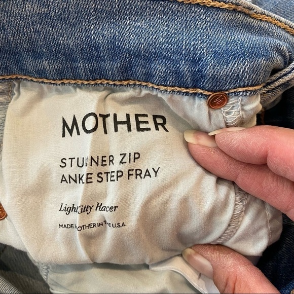Mother Stunner Zip Ankle Zip Fray Light Kitty Racer size 26 - Picture 8 of 9